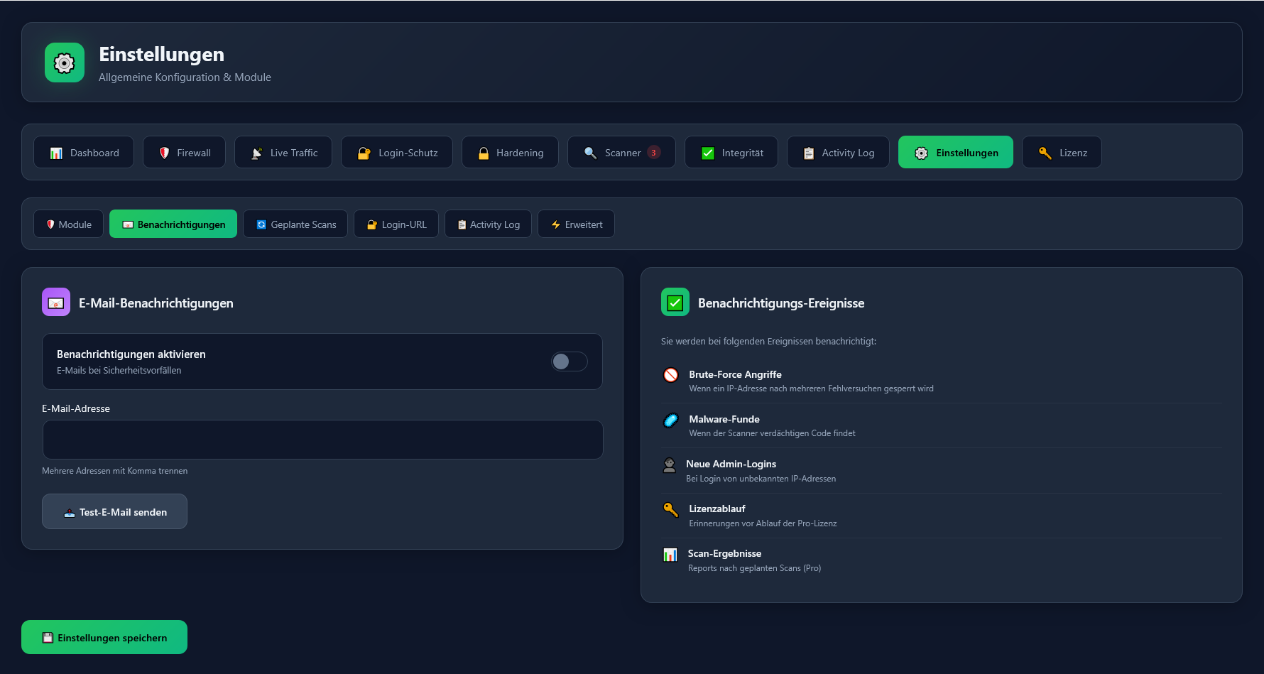 SafetyPress E-Mail-Benachrichtigungen