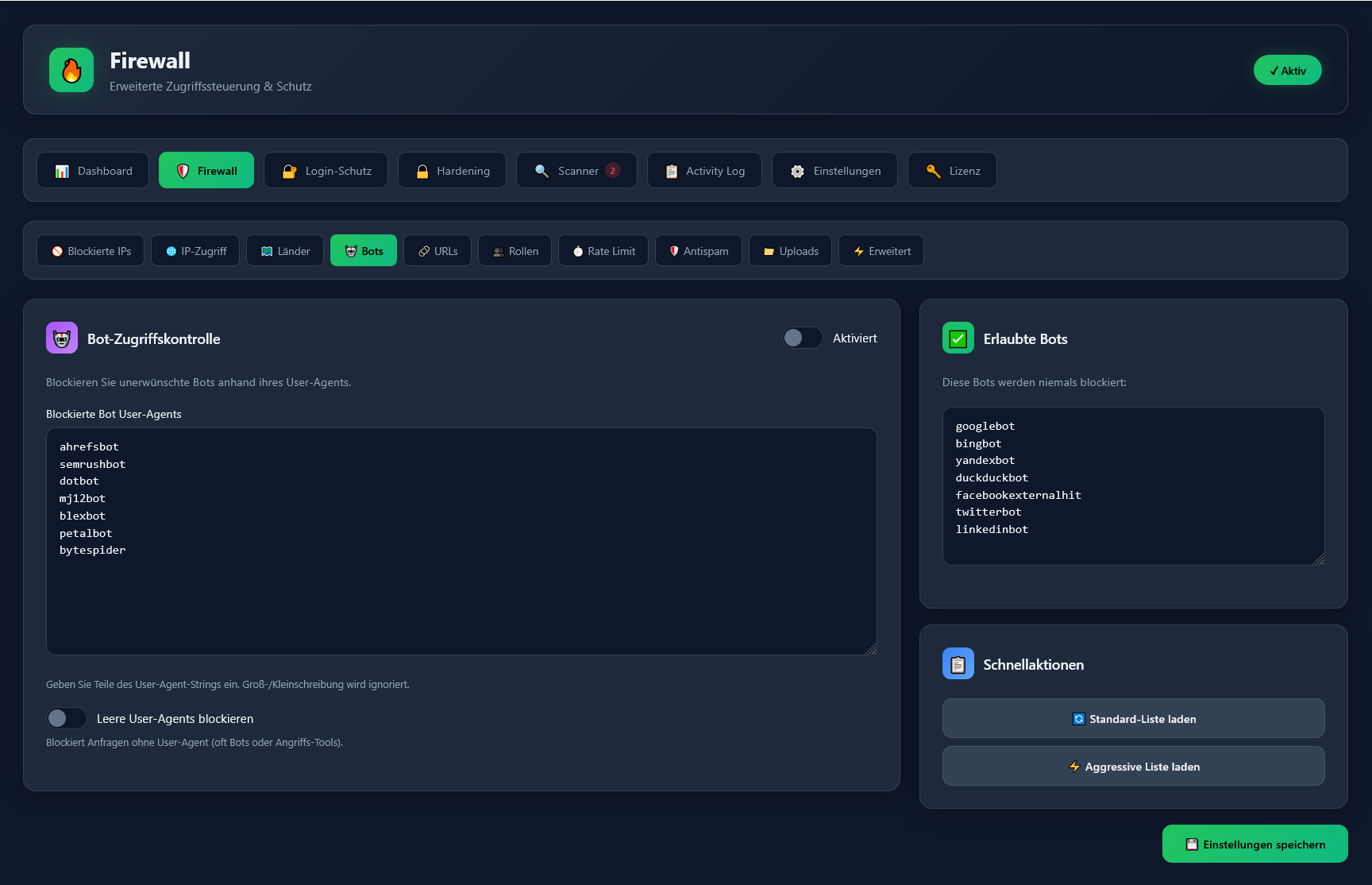 SafetyPress Bot-Kontrolle
